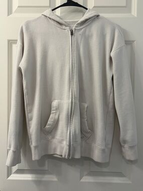 Abercrombie & Fitch Cream Zip-Up Hoodie